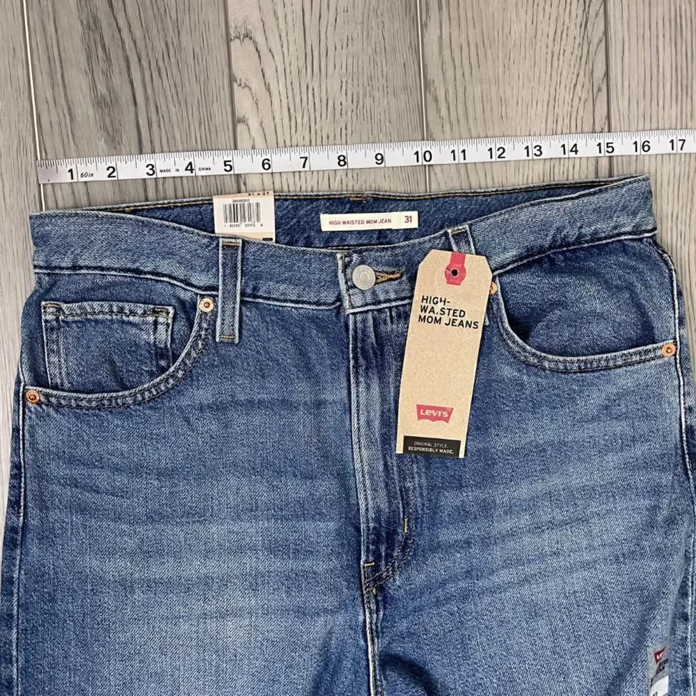 Levi's Womens Size 31 High Waist Mom Cotton Denim NEW Jeans Vintage Casual Retro
